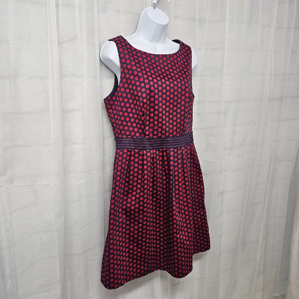 The Limited Dress Polka Dot Red Blue Sleeveless Retro 10 - Picture 4 of 14
